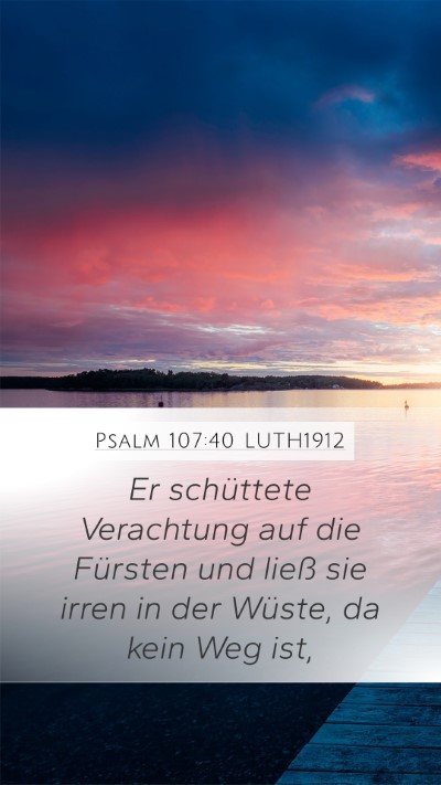 Psalm 107:40 LUTH1912 Bible Verse Image