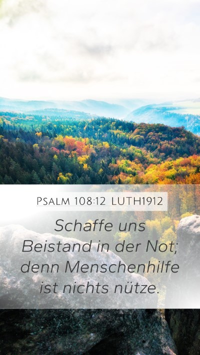 Psalm 108:12 LUTH1912 Bible Verse Image
