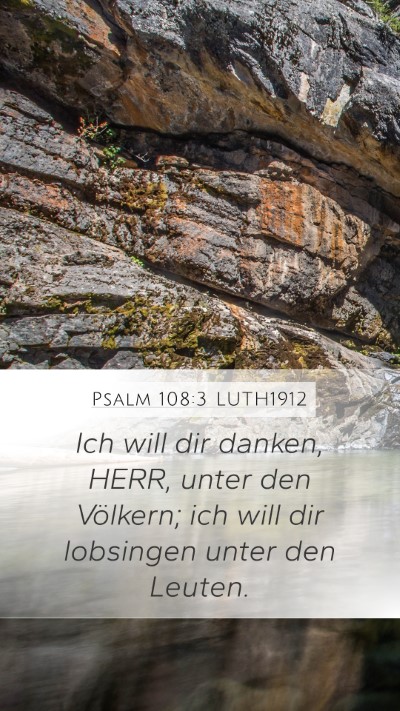 Psalm 108:3 LUTH1912 Bible Verse Image