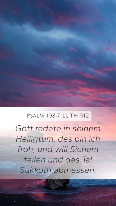 Psalm 108:7 LUTH1912 Bible Verse Image