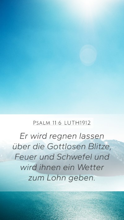 Psalm 11:6 LUTH1912 Bible Verse Image