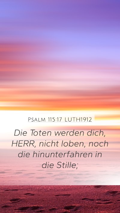 Psalm 115:17 LUTH1912 Bible Verse Image