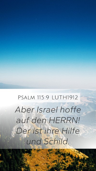 Psalm 115:9 LUTH1912 Bible Verse Image
