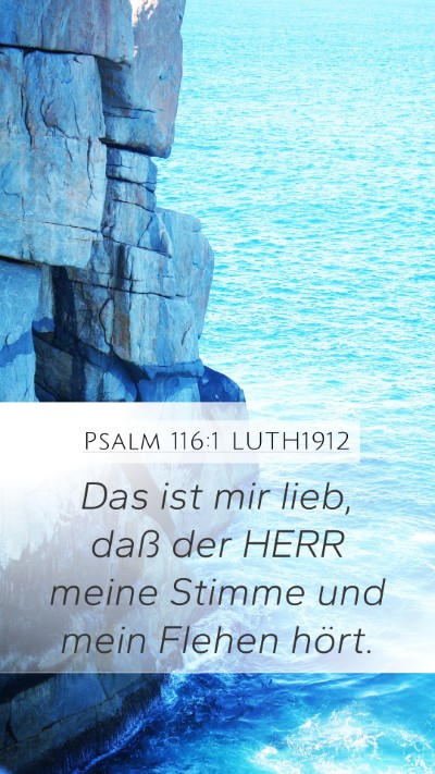 Psalm 116:1 LUTH1912 Bible Verse Image