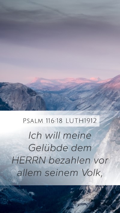 Psalm 116:18 LUTH1912 Bible Verse Image