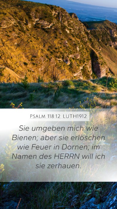 Psalm 118:12 LUTH1912 Mobile Phone Wallpaper - Sie umgeben mich wie Bienen; aber sie erlöschen - Mobile Bible Verse Wallpaper