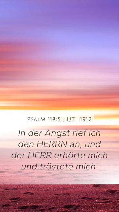 Psalm 118:5 LUTH1912 Bible Verse Image