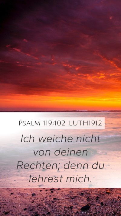 Psalm 119:102 LUTH1912 Bible Verse Image