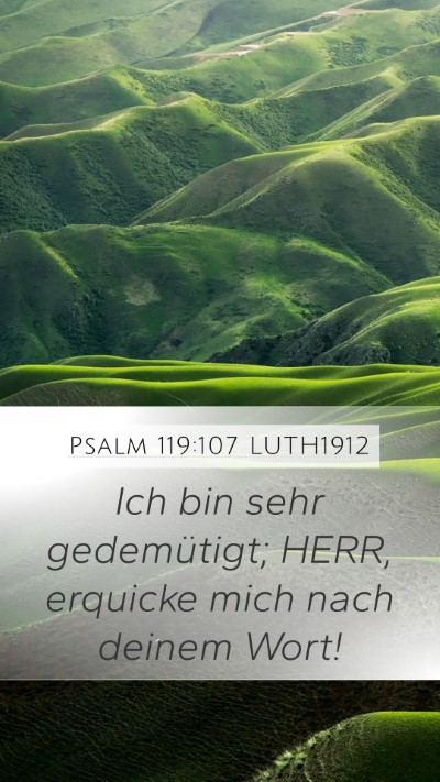 Psalm 119:107 LUTH1912 Bible Verse Image
