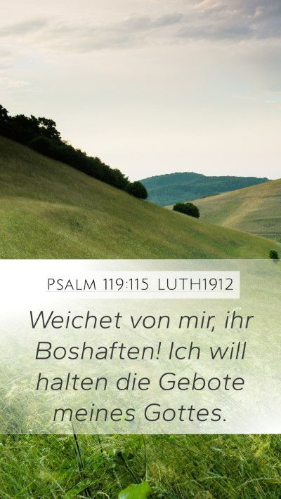 Psalm 119:115 LUTH1912 Bible Verse Image