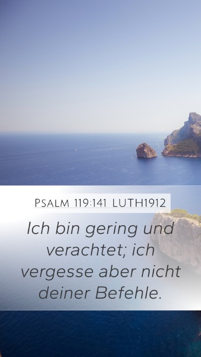 Psalm 119:141 LUTH1912 Bible Verse Image