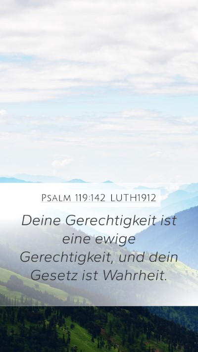 Psalm 119:142 LUTH1912 Bible Verse Image