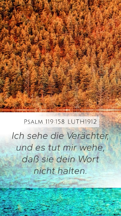 Psalm 119:158 LUTH1912 Bible Verse Image