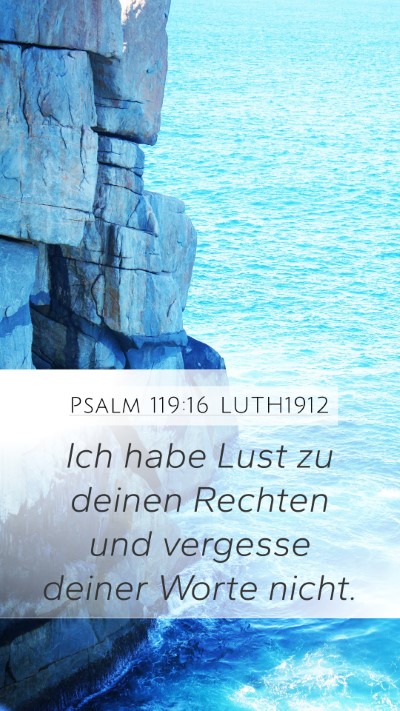 Psalm 119:16 LUTH1912 Bible Verse Image