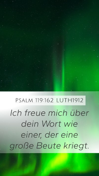 Psalm 119:162 LUTH1912 Bible Verse Image