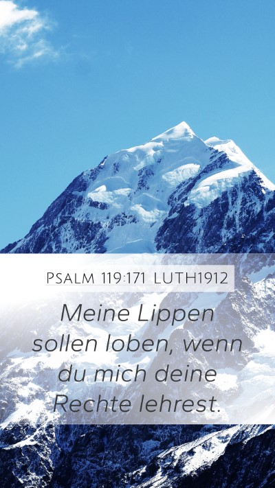 Psalm 119:171 LUTH1912 Bible Verse Image