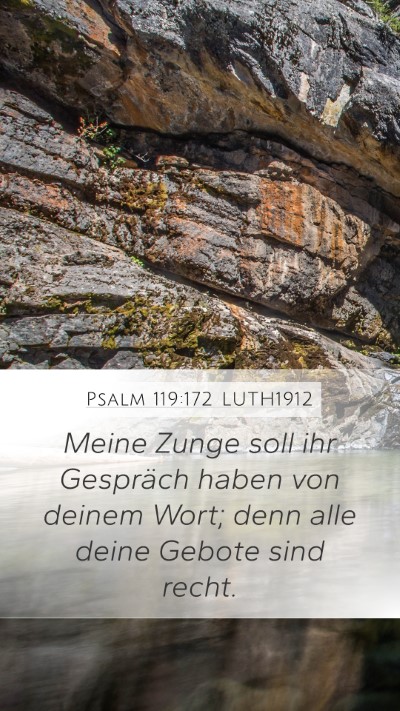 Psalm 119:172 LUTH1912 Bible Verse Image