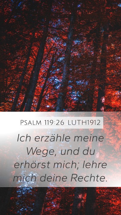 Psalm 119:26 LUTH1912 Bible Verse Image