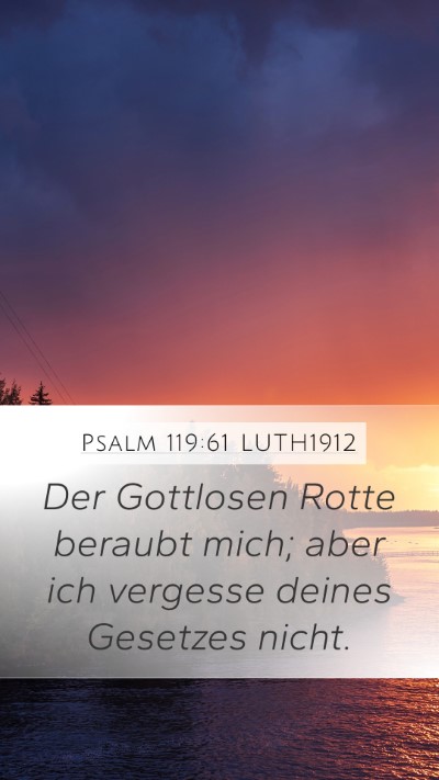 Psalm 119:61 LUTH1912 Bible Verse Image