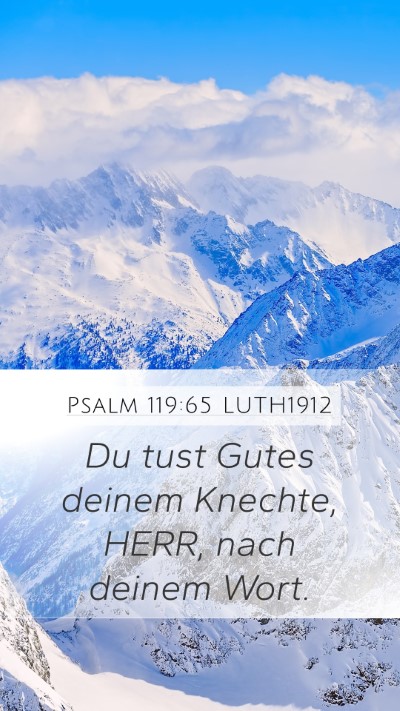 Psalm 119:65 LUTH1912 Bible Verse Image