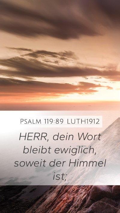 Psalm 119:89 LUTH1912 Bible Verse Image