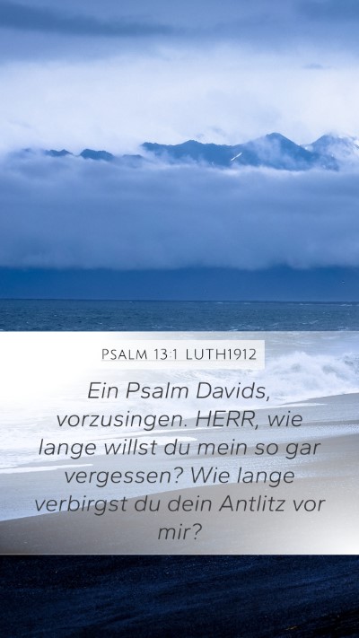 Psalm 13:1 LUTH1912 Bible Verse Image