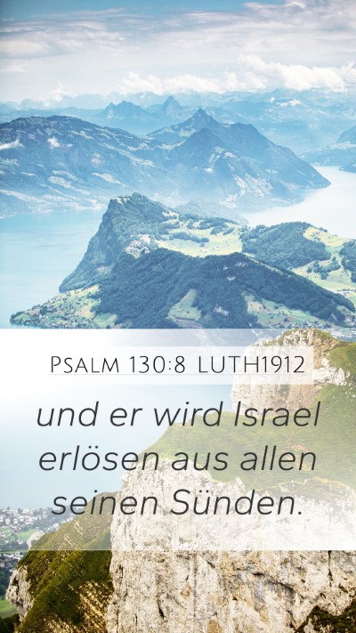 Psalm 130:8 LUTH1912 Bible Verse Image