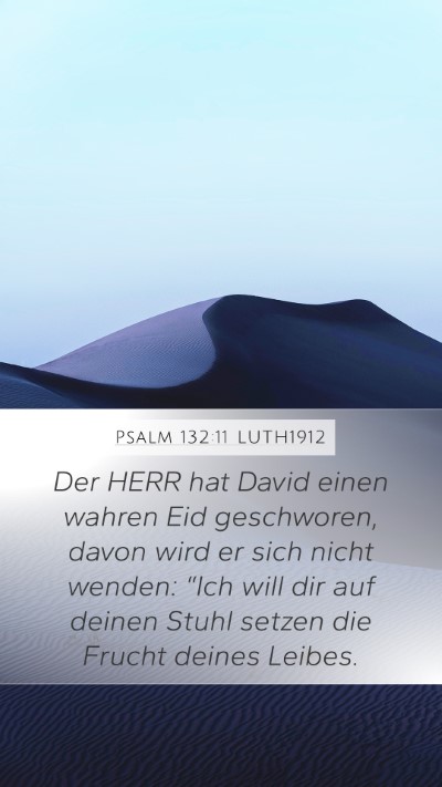 Psalm 132:11 LUTH1912 Bible Verse Image