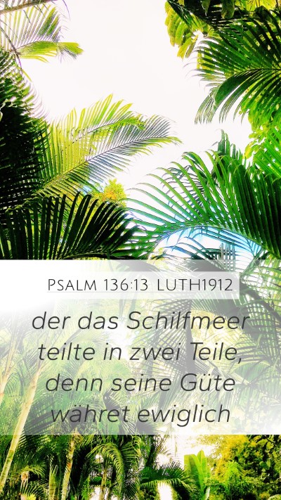Psalm 136:13 LUTH1912 Bible Verse Image