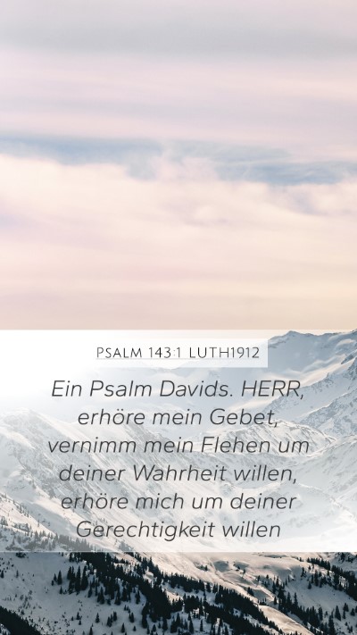 Psalm 143:1 LUTH1912 Bible Verse Image