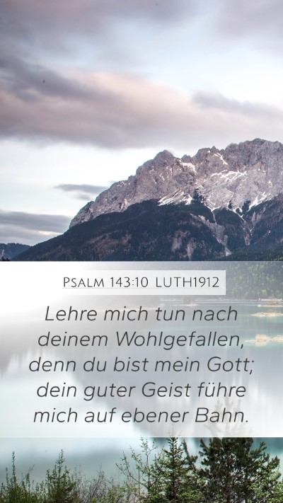 Psalm 143:10 LUTH1912 Bible Verse Image