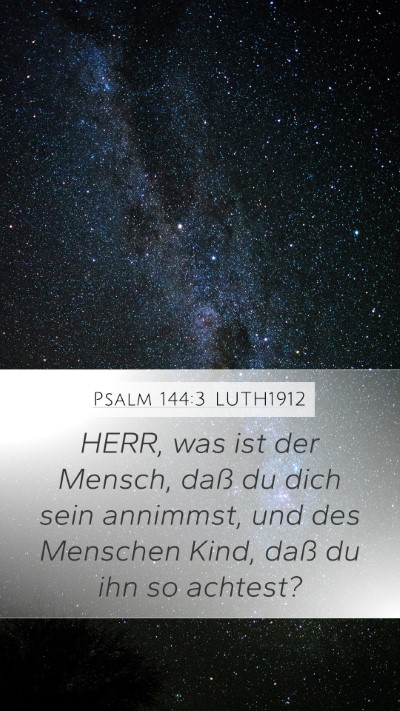 Psalm 144:3 LUTH1912 Bible Verse Image