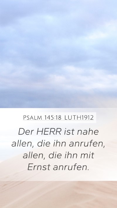 Psalm 145:18 LUTH1912 Bible Verse Image