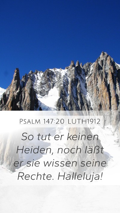 Psalm 147:20 LUTH1912 Bible Verse Image