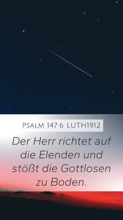 Psalm 147:6 LUTH1912 Bible Verse Image