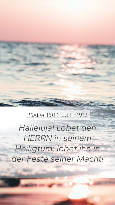Psalm 150:1 LUTH1912 Bible Verse Image