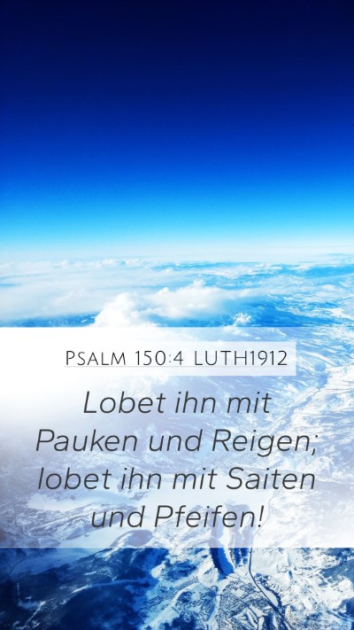 Psalm 150:4 LUTH1912 Bible Verse Image