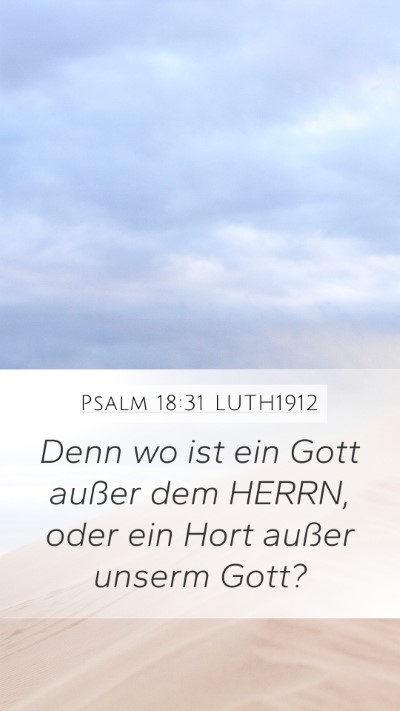 Psalm 18:31 LUTH1912 Bible Verse Image