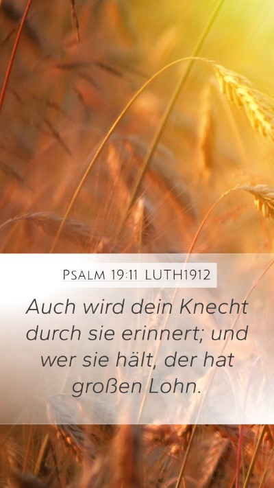 Psalm 19:11 LUTH1912 Bible Verse Image