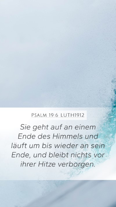 Psalm 19:6 LUTH1912 Bible Verse Image