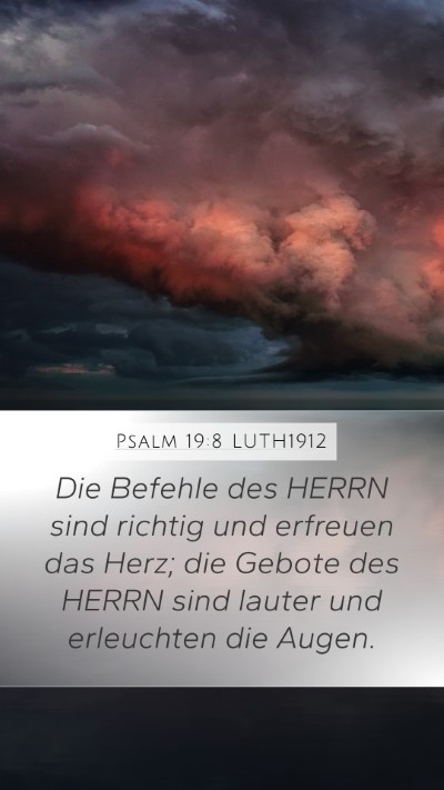 Psalm 19:8 LUTH1912 Bible Verse Image