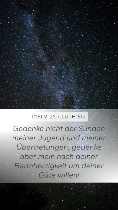Psalm 25:7 LUTH1912 Bible Verse Image