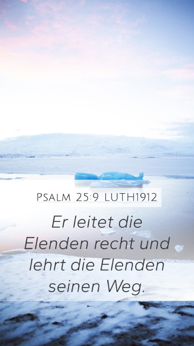 Psalm 25:9 LUTH1912 Bible Verse Image