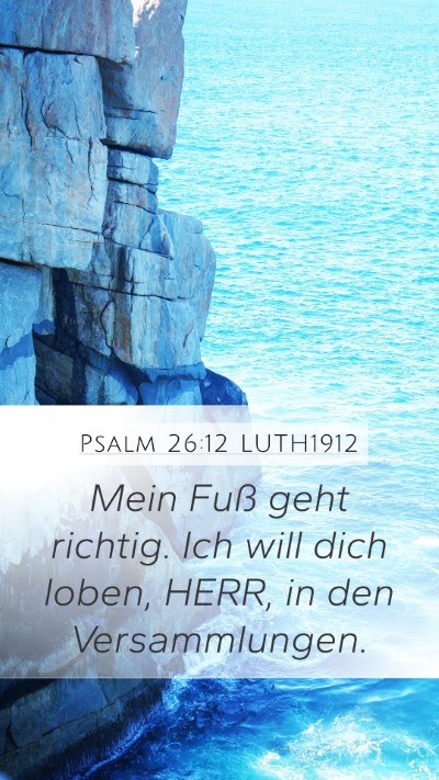 Psalm 26:12 LUTH1912 Bible Verse Image