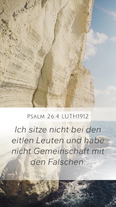 Psalm 26:4 LUTH1912 Bible Verse Image