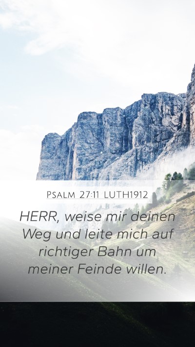 Psalm 27:11 LUTH1912 Bible Verse Image