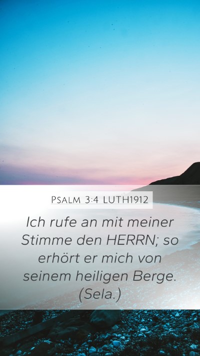 Psalm 3:4 LUTH1912 Bible Verse Image