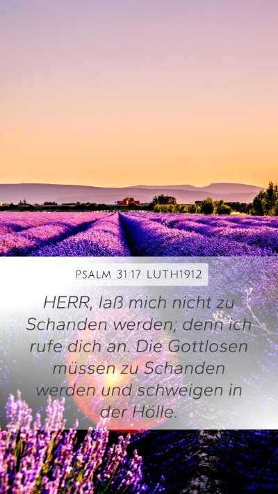 Psalm 31:17 LUTH1912 Bible Verse Image