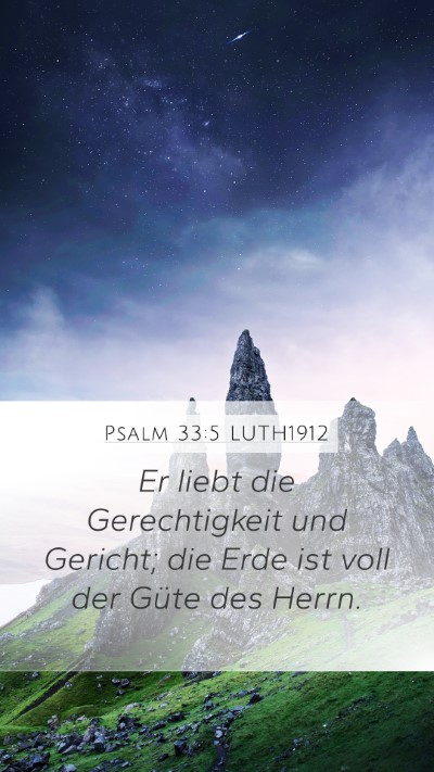 Psalm 33:5 LUTH1912 Bible Verse Image