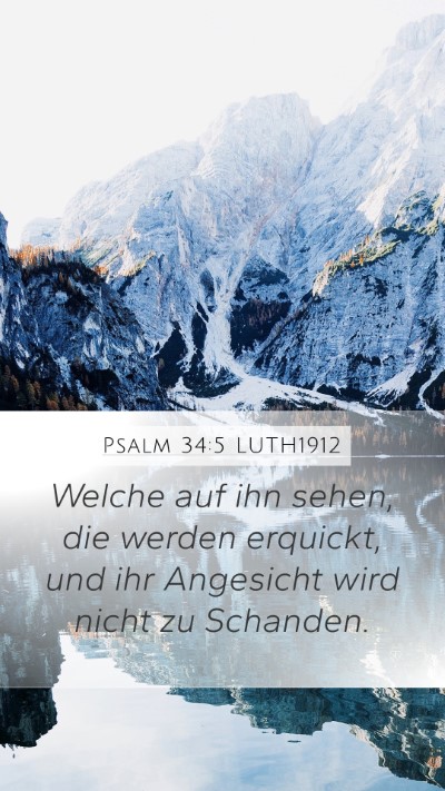 Psalm 34:5 LUTH1912 Mobile Phone Wallpaper - Welche auf ihn sehen, die werden erquickt, und - Mobile Bible Verse Wallpaper